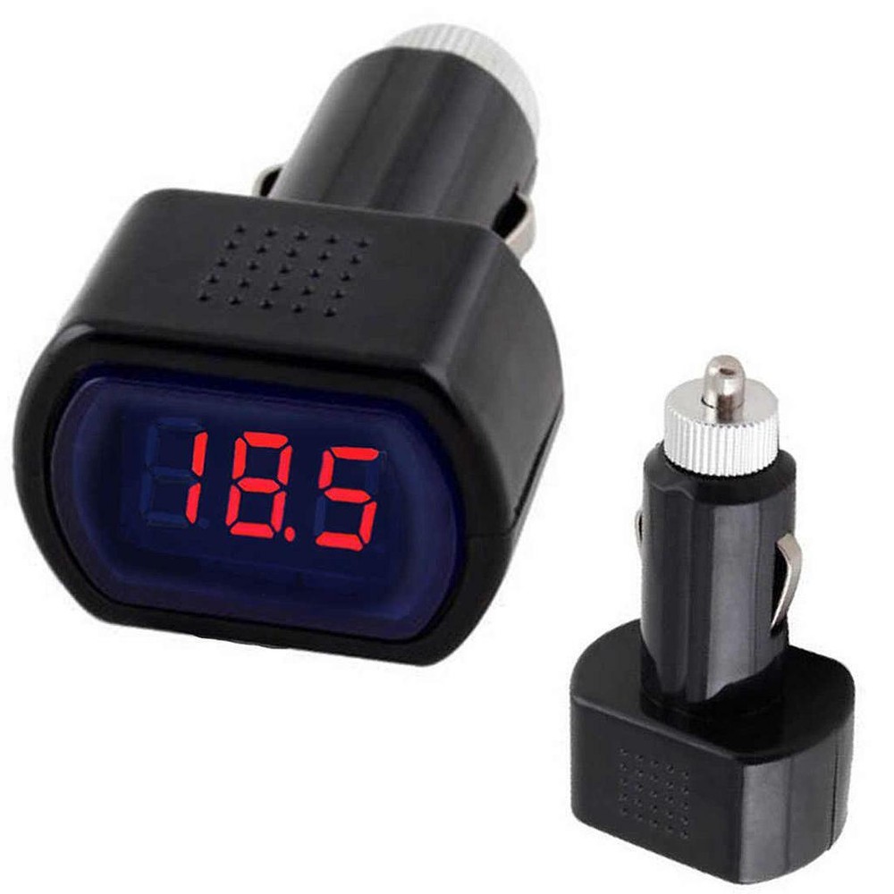 DC 12V LED Display meter Cigarette Lighter Voltage for Car Battery