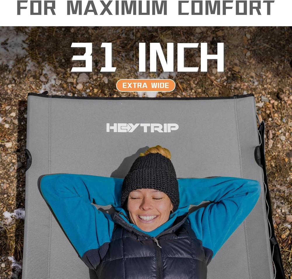 Extra-Wide Camping Cot, Upgrade Sturdy Camping Bed,XXL Cots for Sleeping Support