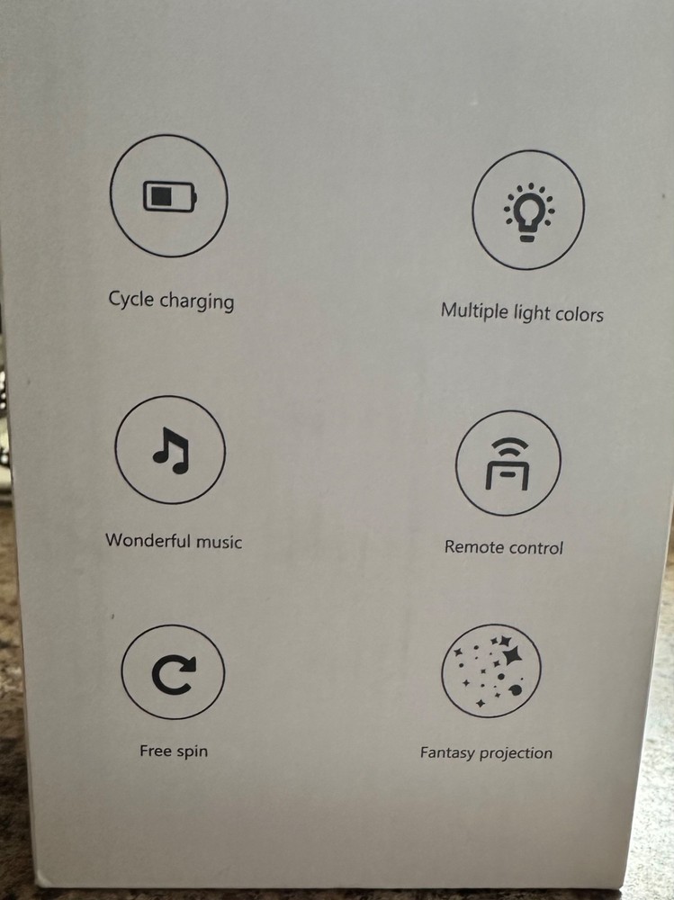 Small Rocket Projection Lamp S03 White LED Night Light Music Box Remote Control