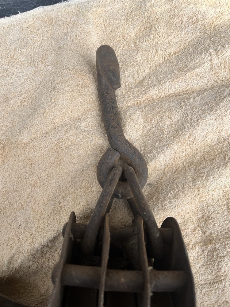 3 Set Vintage Barn Pulleys Single-Double-Triple All Roll And Work, Just As Found