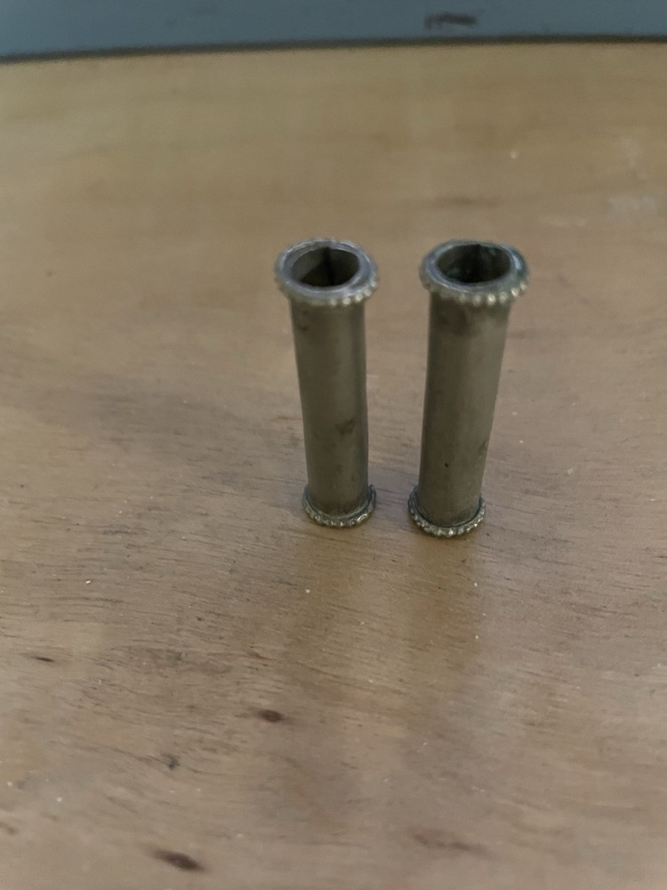 Antique Turkmen Silver Column Beads
