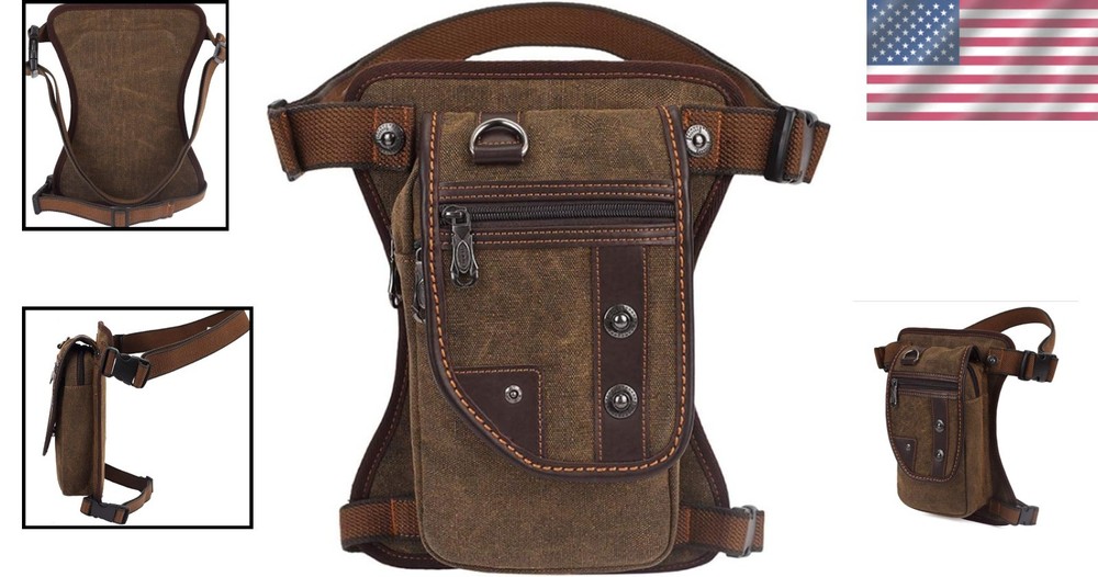 Canvas Drop Leg Bag for Men Women