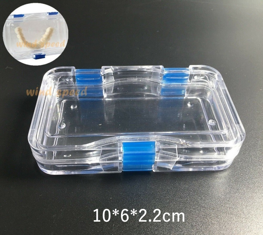 1 Pc Denture False Teeth Membrane Container Hinged Display Box Jewelry Retainer