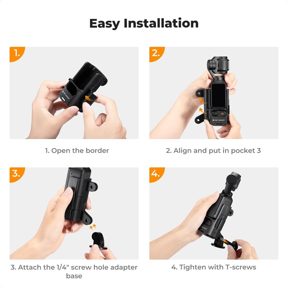 K&F Concept Bracket Expansion Adapter for DJI OSMO POCKET 3 Camera Frame Mount