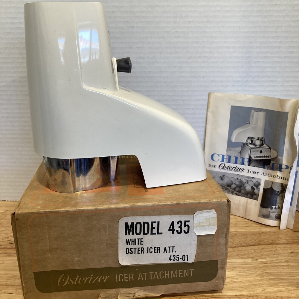 Osterizer Blender White Icer Attachment Model 435 01 Crushed Ice Crusher Oster