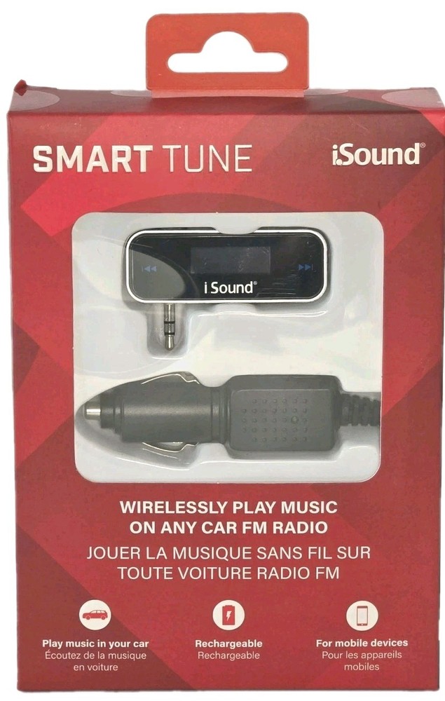 iSound ISOUND-1639 FM Transmitter - Bluetooth Wireless Music Streaming Device