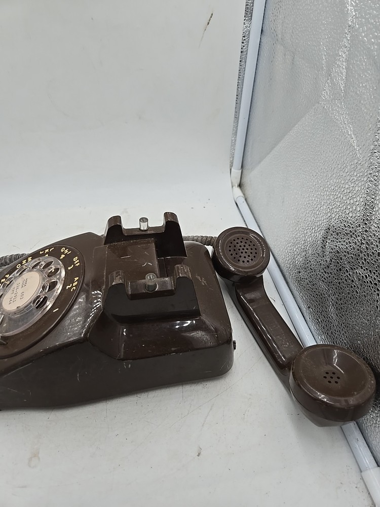 Vintage Brown ROTARY PHONE from BELL 603 Area Code