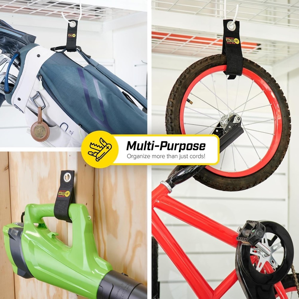 Powerful 6-Pack Heavy-Duty Black Straps - Secure Your Cords & Tools Effortlessly