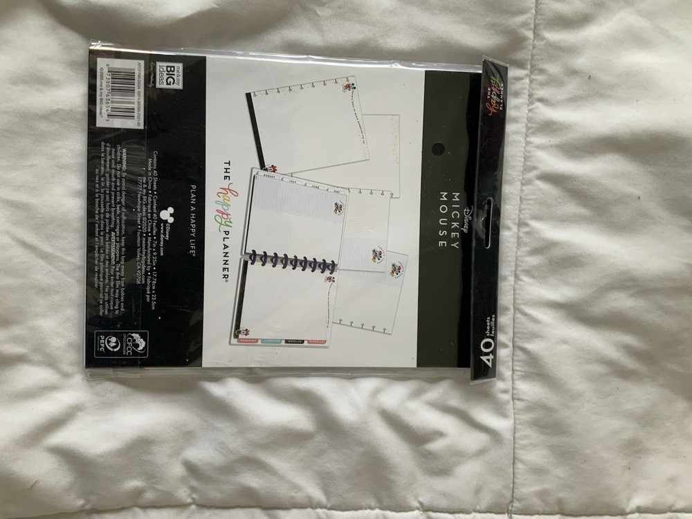 The Happy Planner Disney Mickey Mouse 40 Sheets Planner Refill