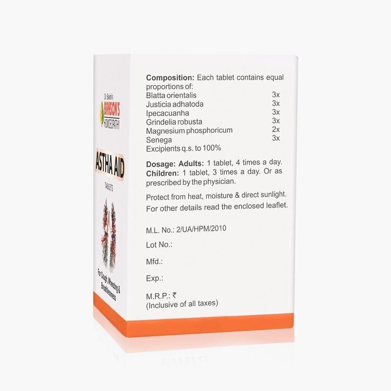 Bakson Homeopathy Astha Aid Tablet (75tab)