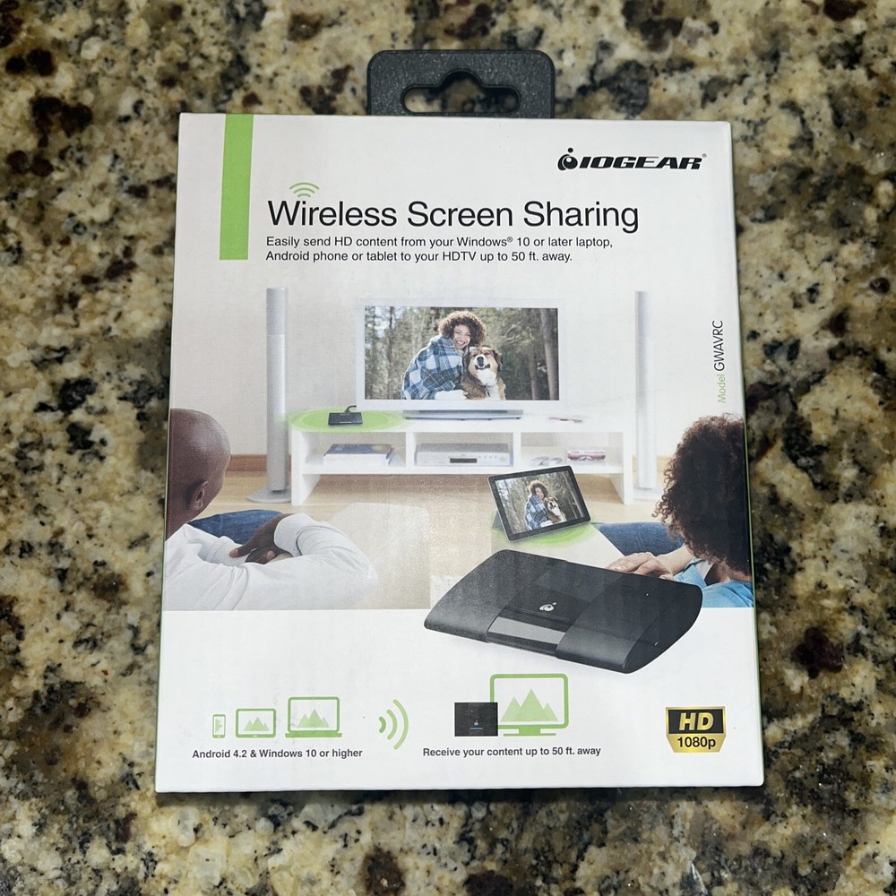 IOgear Wireless Screen Sharing Android/Tablet/Laptop/PC Windows + to HDTV NEW!