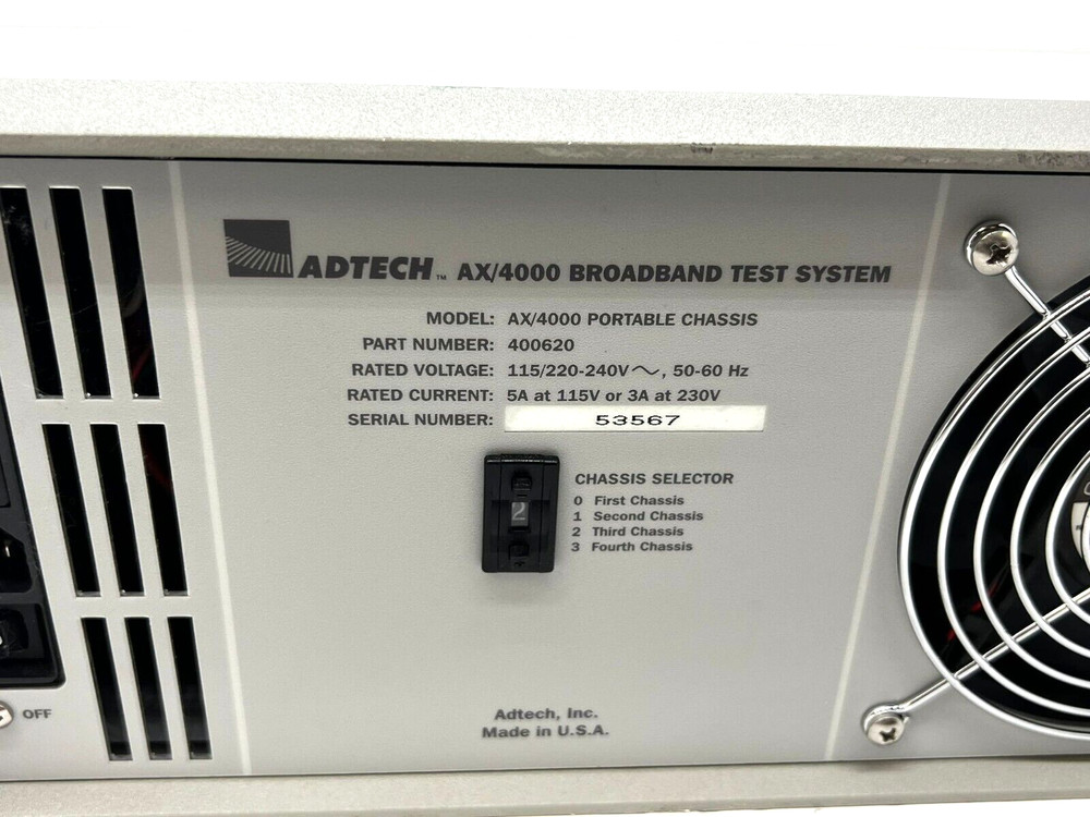 SPIRENT ADTECH AX/4000 BROADBAND TEST SYSTEM 5 MODULES