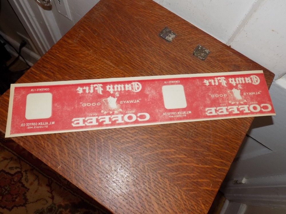 Vintage Camp Fire Coffee Paper Can Label
