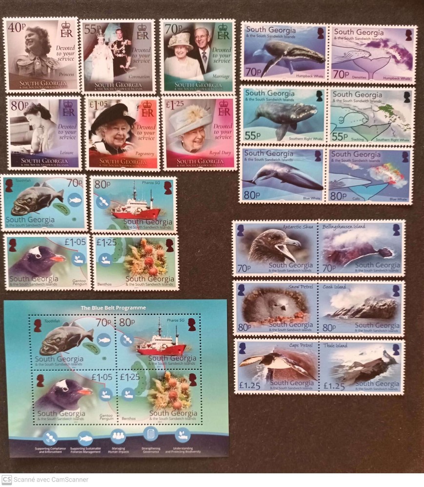 2021 YEAR- SOUTH GEORGIA - YEAR PACK complet set MNH**