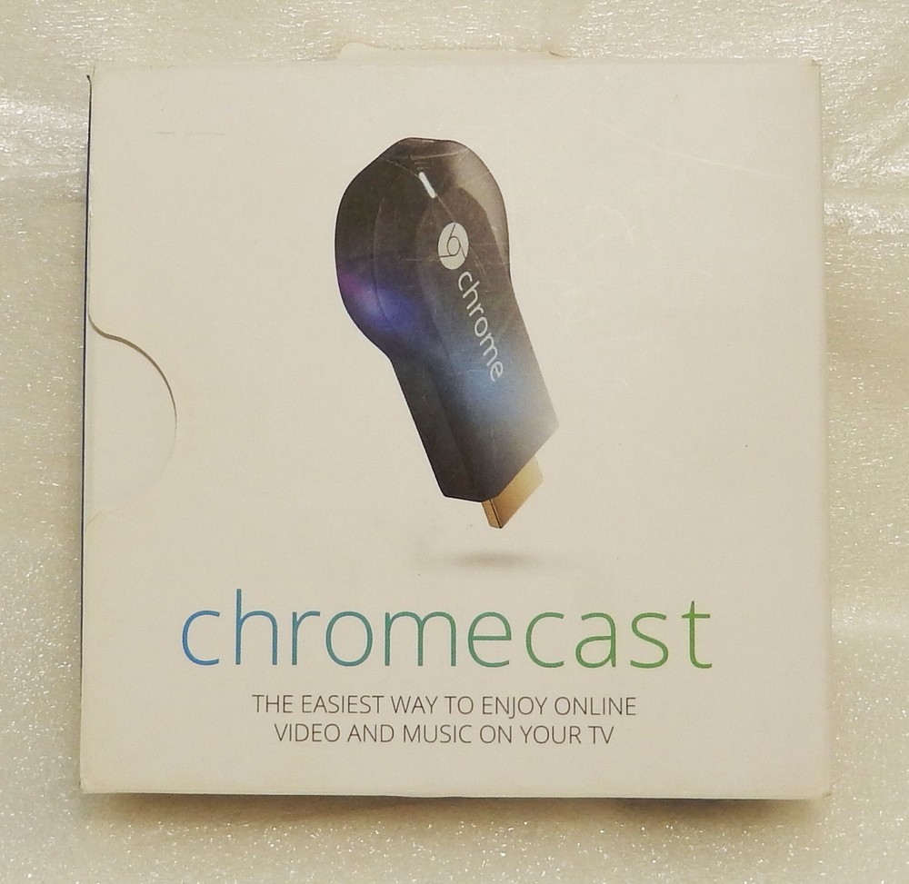 Google Chromecast Streaming Media Player - H2G2-42 (Black) - TESTED