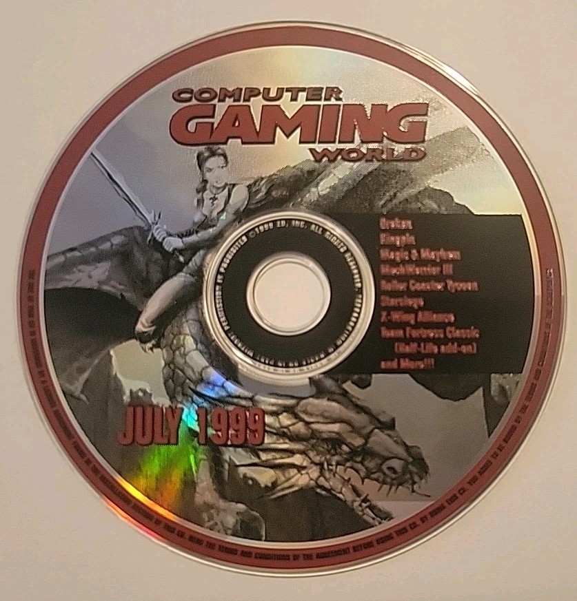 Computer Gaming Word July 1999 PC CD ROM Game - TESTED WORKS