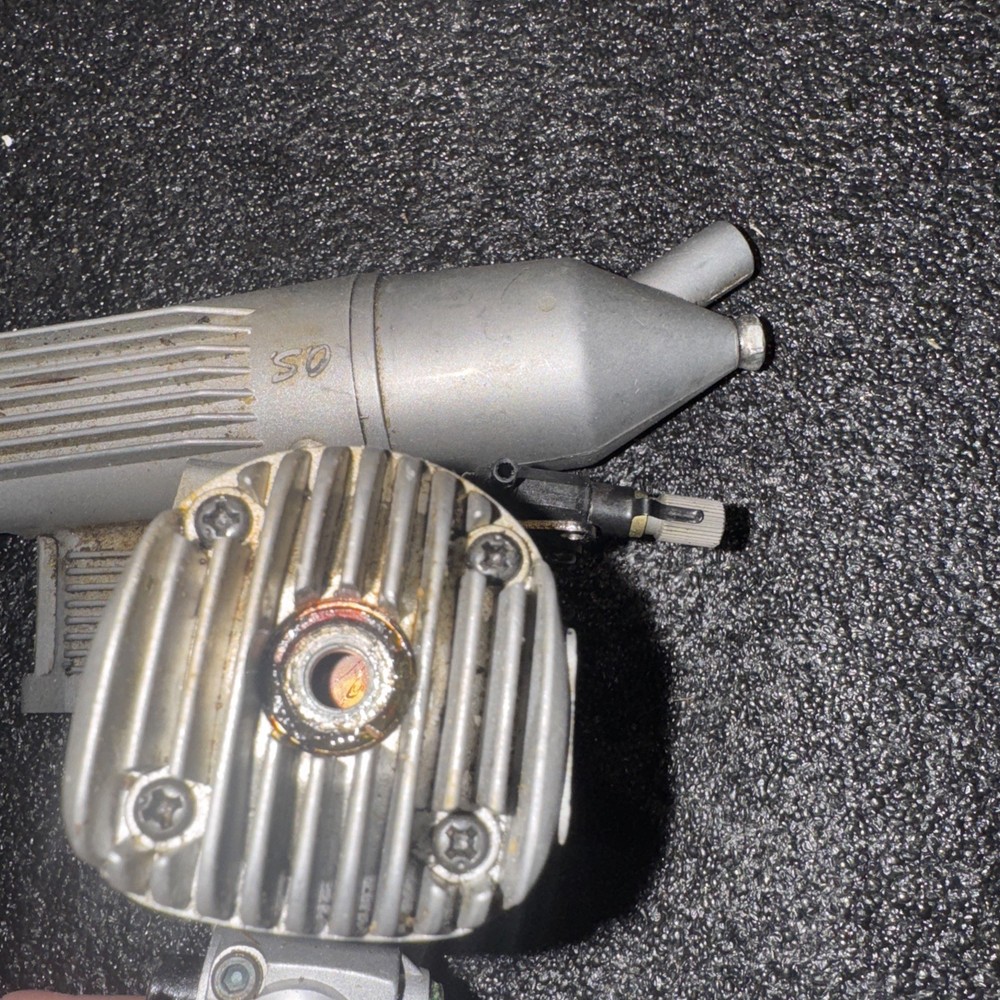 OS MAX-65LA RC Airplane 2-Stroke Glow Engine with E-4010 Muffler NICE