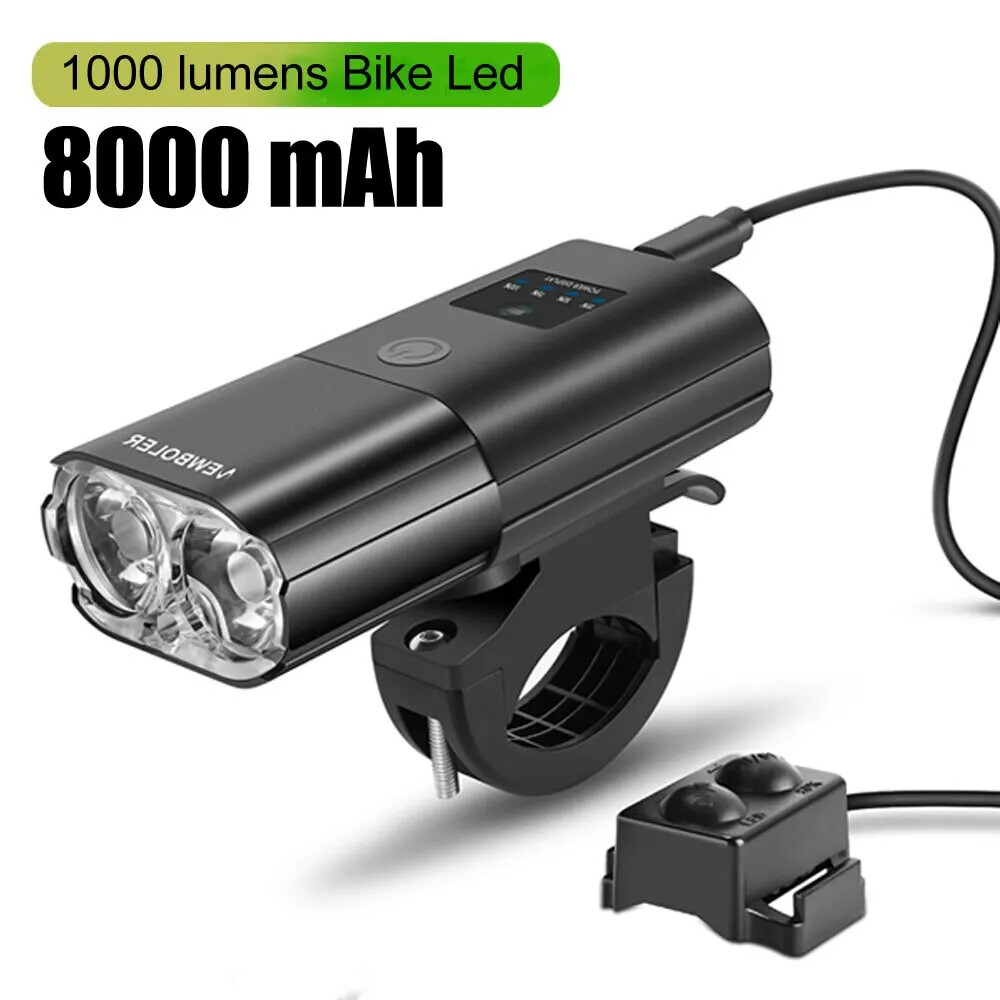 Bicycle Light Bicycle Headlight Power Bank Flashlight Handlebar USB Charging MTB