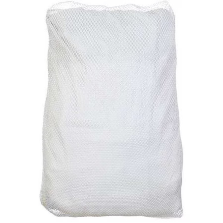 Open Top, Medium Weight Mesh Polyester, Laundry Bag, White, Gl245565