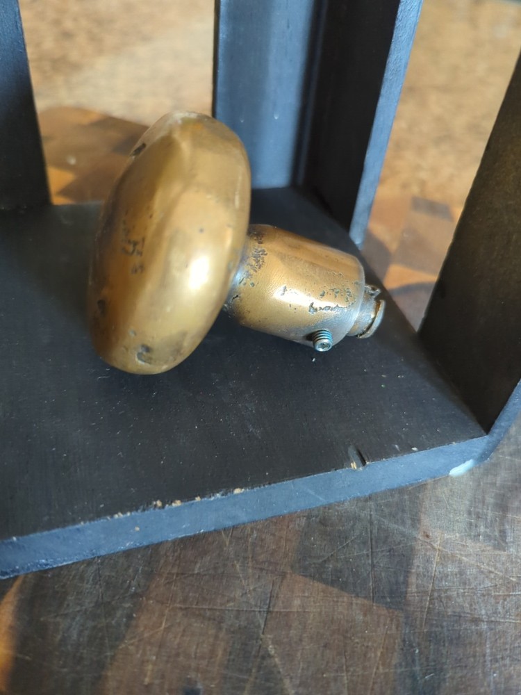 Antique Bronze pull front door knob Heavy **UNTESTED :-)**