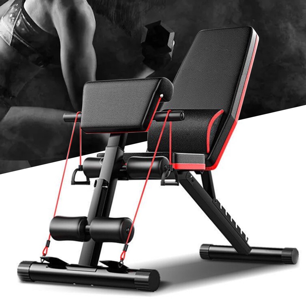 Adjustable Workout Bench Foldable Utility Weight Bench Home Gym Strength Train