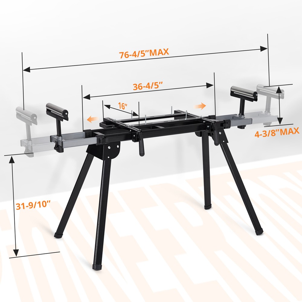 Foldable Compact Folding Miter Saw Stand with Quick Release Mounting Brackets US