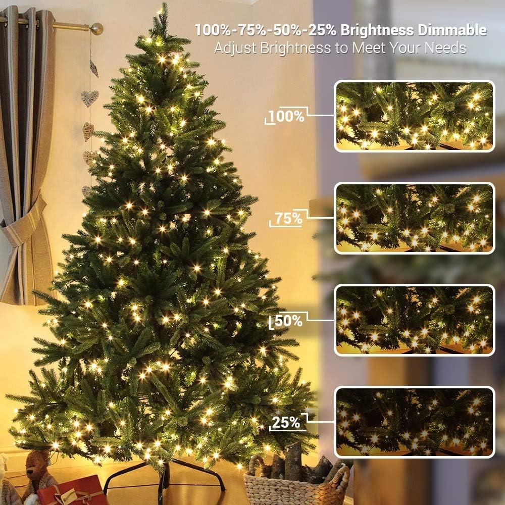 Christmas Lights, 65.67ft 200 LED Color Changing Tree Lights 11-Function Warm...