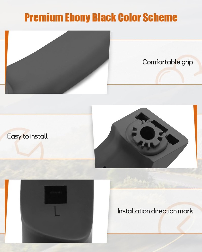 Front Left Driver Side Inside Door Pull Handle Ebony Fit Chevy Silverado GMC 201