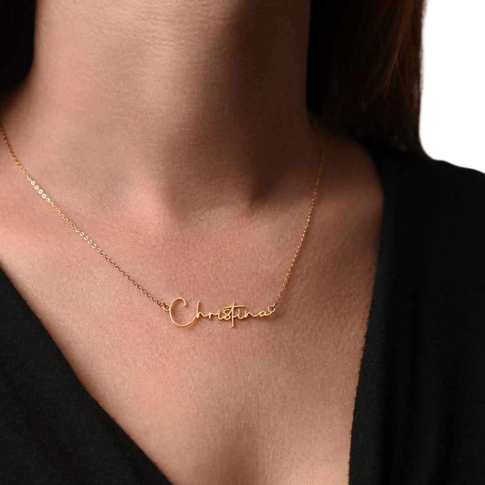 Personalized Signature Style Name Necklace