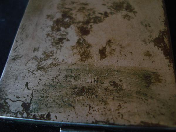 STERLING MATCHSAFE WITH OWNERS INITIALS ~ 1904 NEW YORK