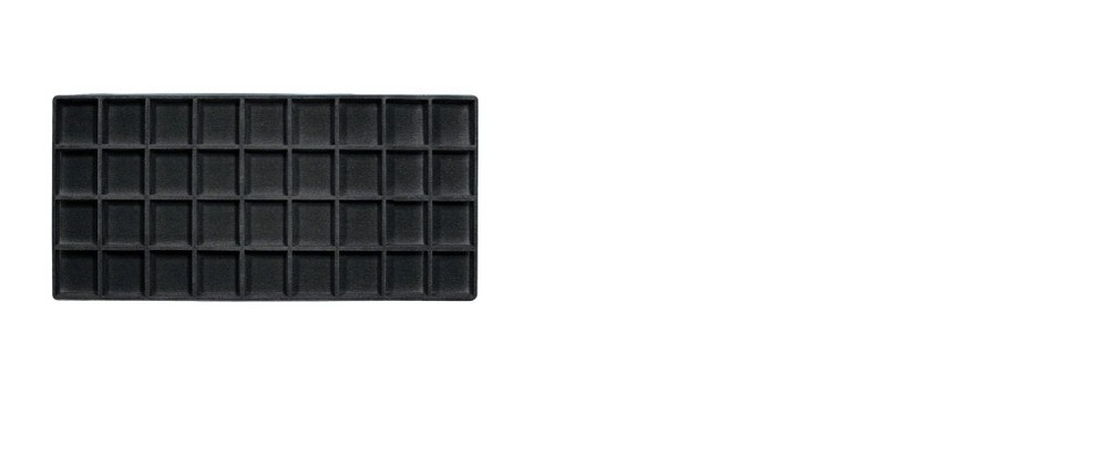 5 Black 36 Compartment Display Tray Inserts