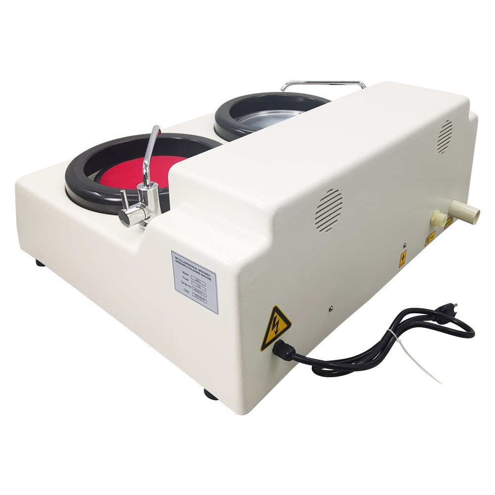 110V Double Disk Metallographic Sample Automatic Polishing Machine VariableSpeed