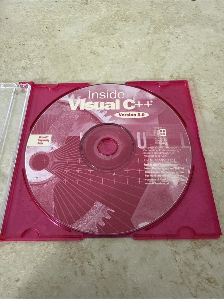 Vintage 1997 Microsoft Inside Visual C++ Version 5.0 CD