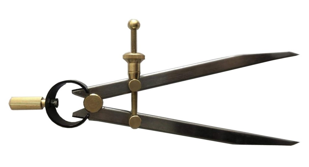 Precision Spring Divider Caliper Rapid Adjust Compass-Flat Leg (8"/200mm)