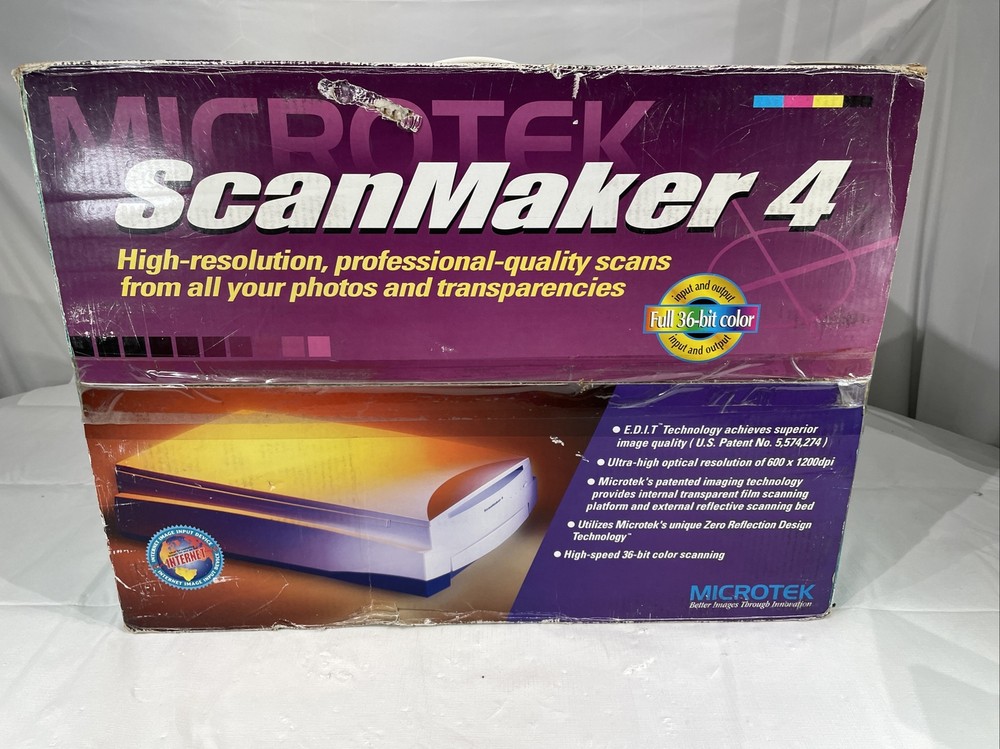 MICROTEK MRS-1200TP ScanMaker 4 USB Flatbed Scanner WORKING Free Shipping