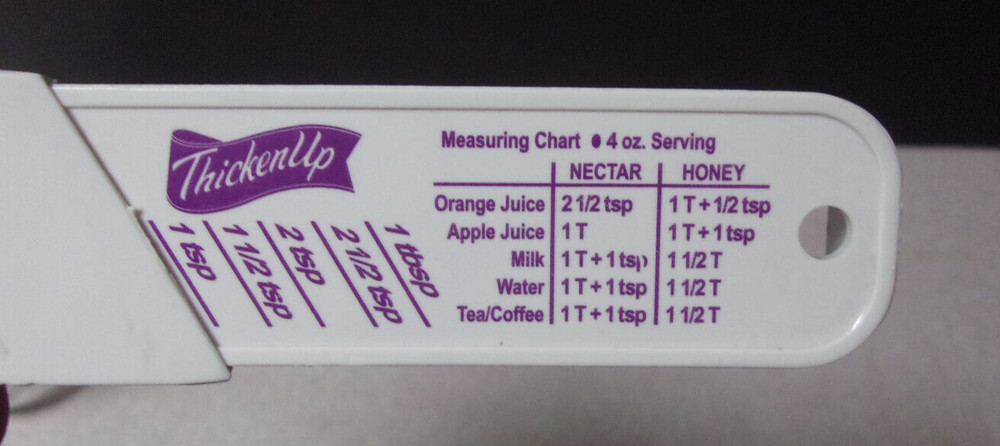 Adjustable Sliding White Measuring Spoon Thicken Up tbsp tsp