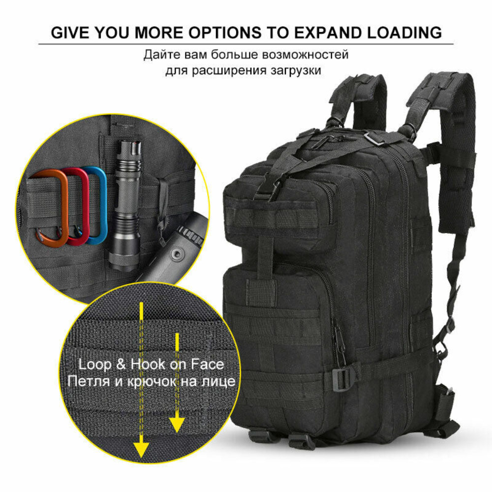 Molle Assault Pack Military Tactical Army Backpack Bug Out Bag Rucksack Daypack
