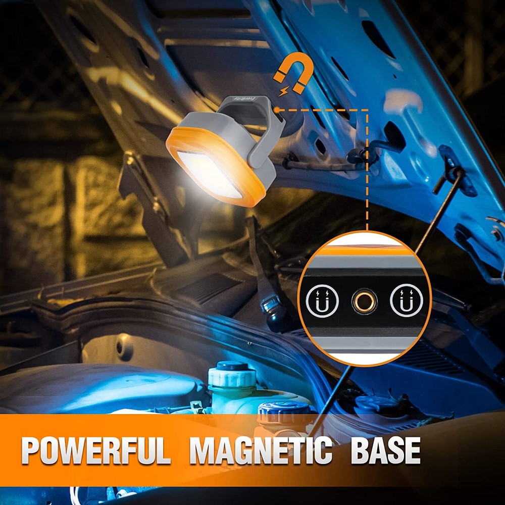 EverBrite 1000 Lumens Rechargeable Work Light Orange/White/COB Work Light 3Modes