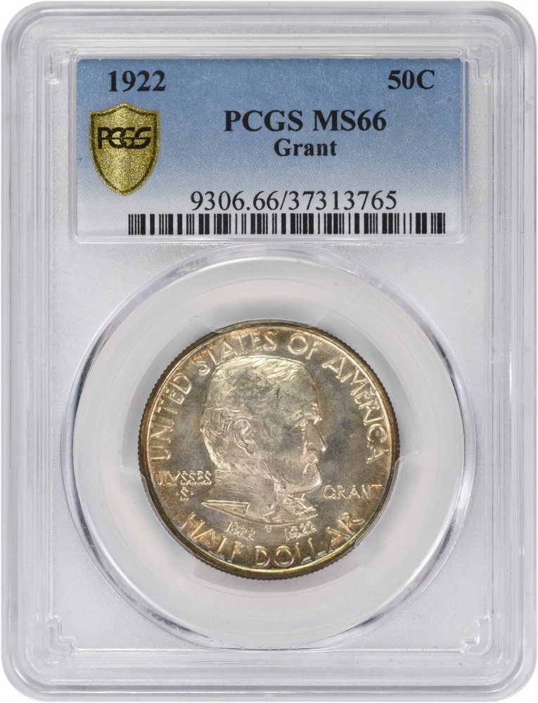 Grant Commemorative Silver Half Dollar 1922 MS66 PCGS