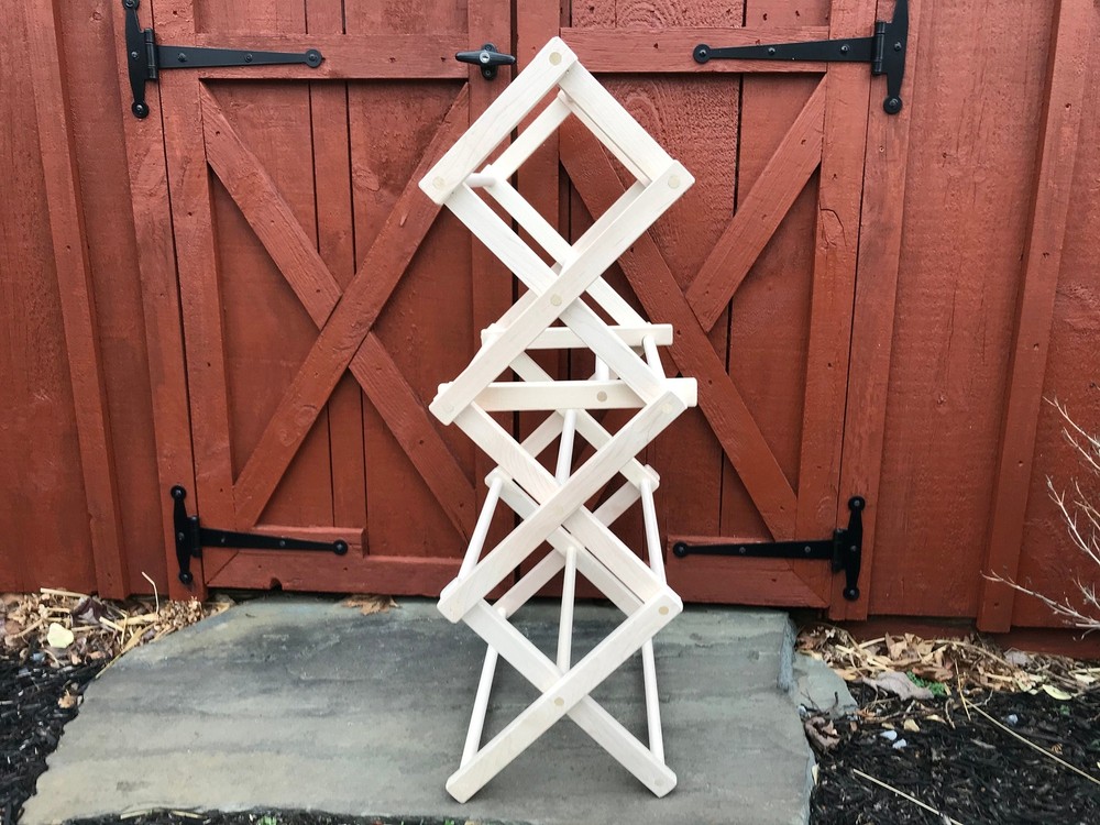 Medium Laundry Drying Rack - 20" - Natural Maple Wood - Amish made