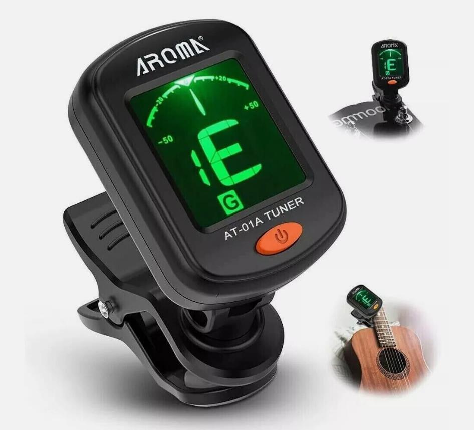 LCD Display Clip-on Guitar Tuner for String Instrument Digital Electronic Tuner