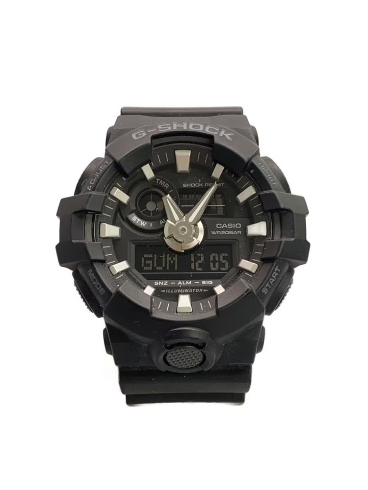 CASIO Watch Analog Rubber BLK BLK GA 700