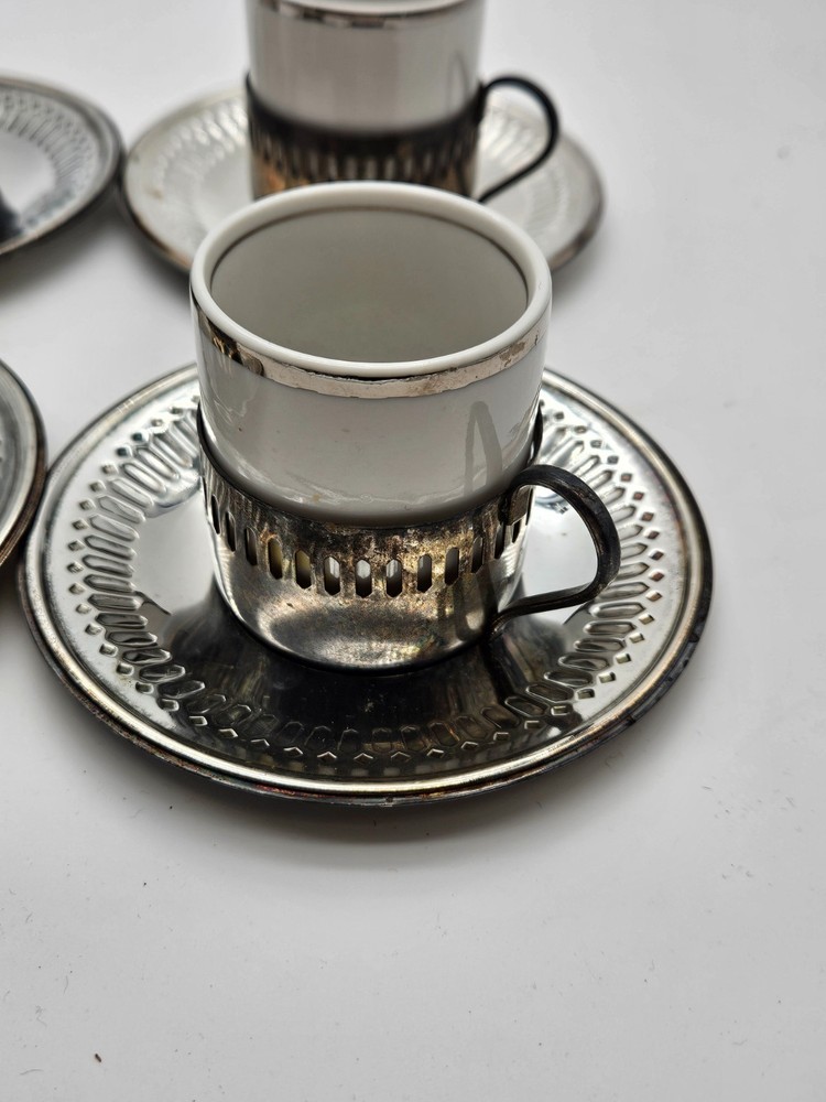 Vintage Bellini Espresso Set, silver