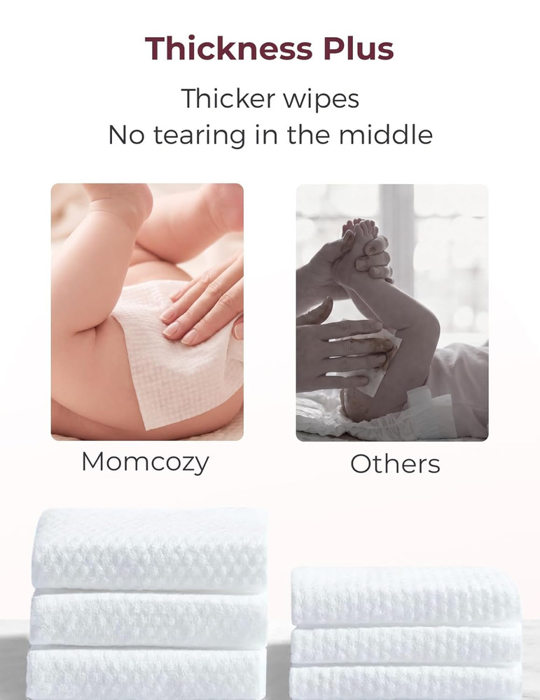 Baby Wipes plus Wipes –Size, Thickness, Moisture, Softness & Scenario Plus, 99%
