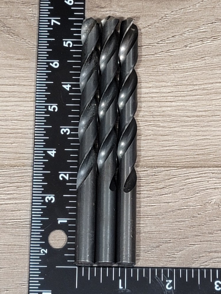 3 C-L HS DRILL MACHINIST BITS 27/64" EUC