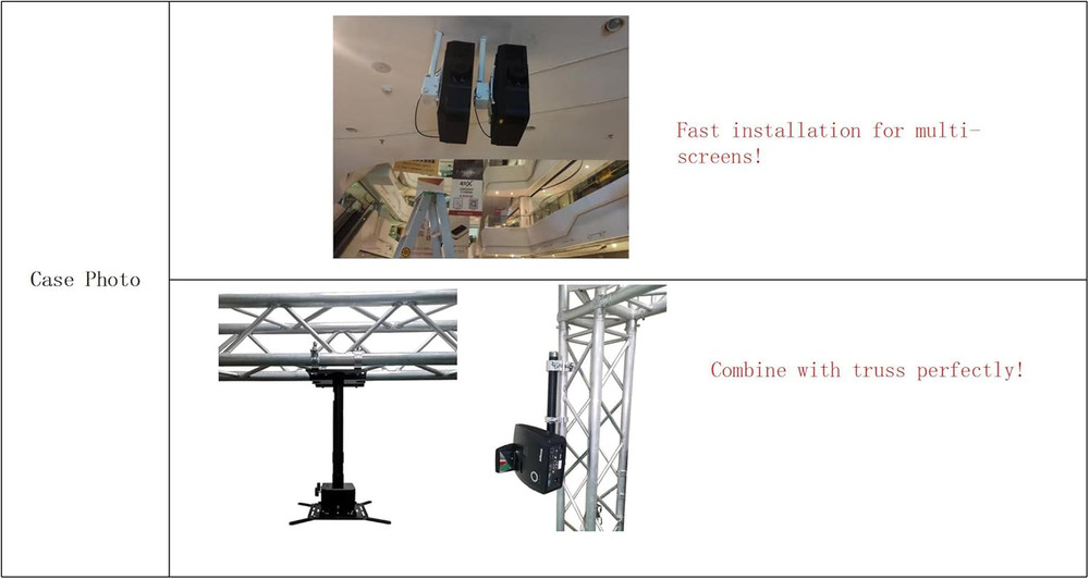 ,Projector Celling Mount with Universal Mounting Plate-Ht30-Blk,Mounting Type: V
