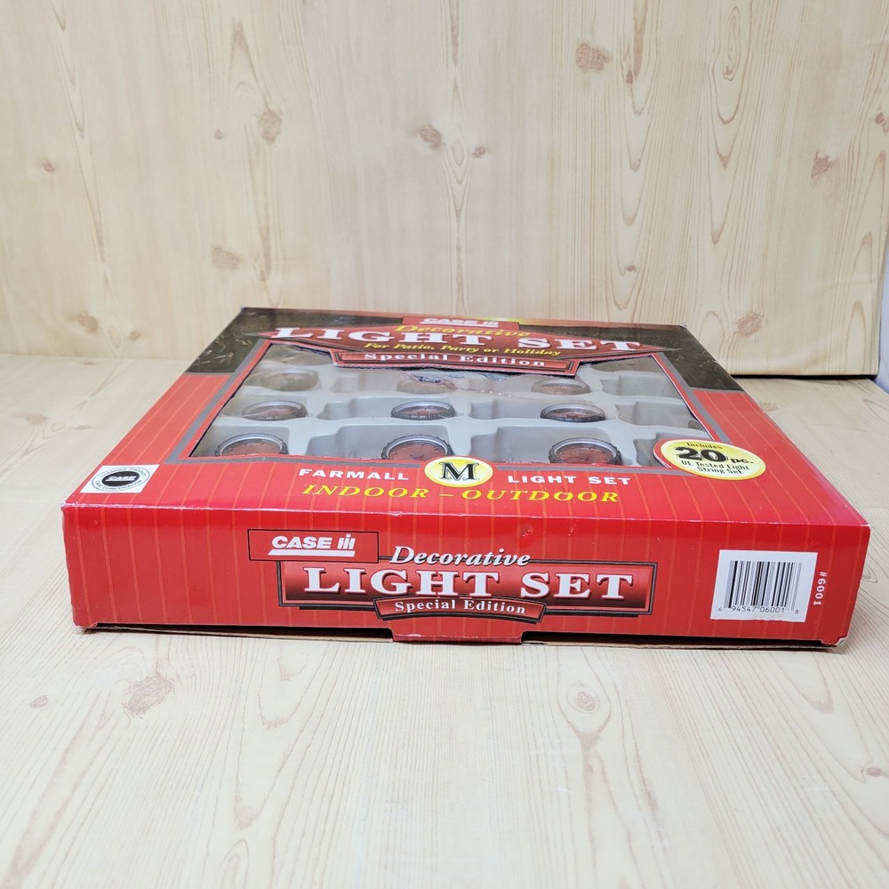 Case Farmall M Light Set Red Tractor Decorative Light Set 18 (TWO MISSING)