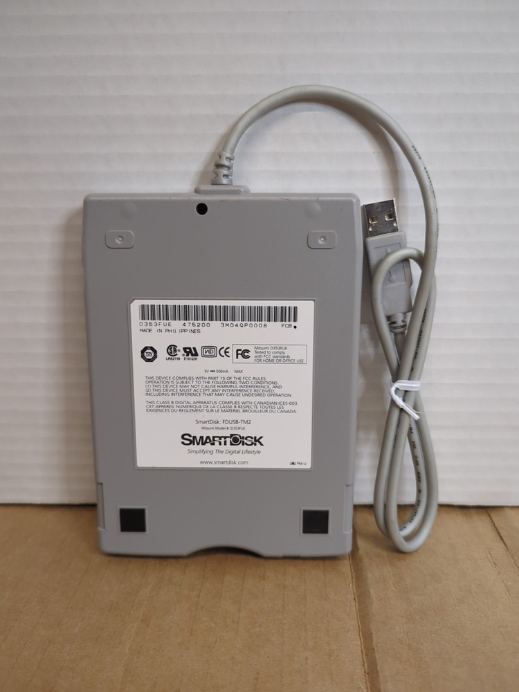 SmartDisk USB Floppy Drive  FDUSB-TM2 UNTESTED ER01