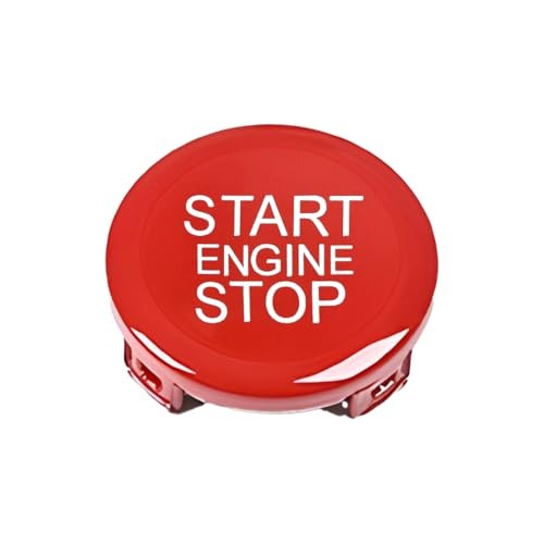 ABS Car Engine Start Stop Switch Button Cover Trim Replacement for Alfa Red