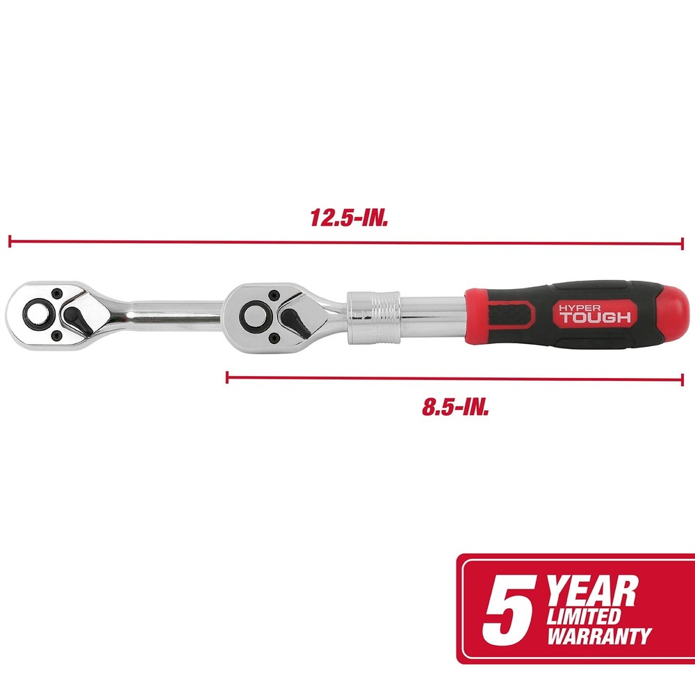 Pear Head Ratchet Wrench W/ Extendable 12.5 inch Handle